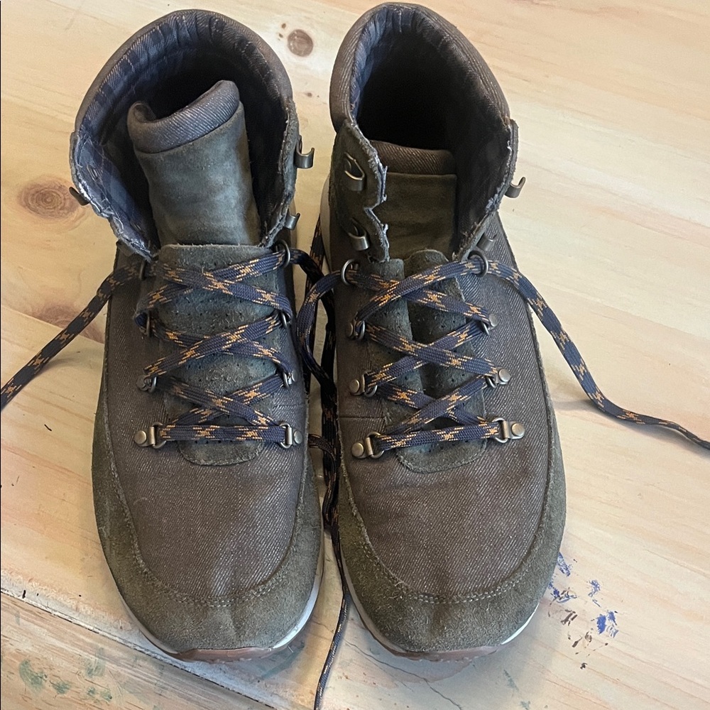 Merrell Retro Olive Denim/Seude Lace-Up Hiking Boots